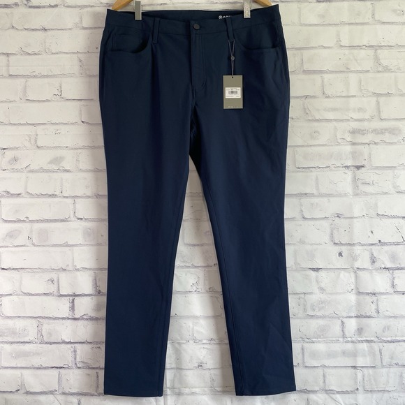 G/Fore Pants Men's 36x30 Chino Golf TWLT Navy Golfing Straight Leg *FLAW NWT - Picture 1 of 15